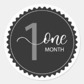 1 Monat Klassischer Rundaufkleber Runder Aufkleber (Vorderseite)