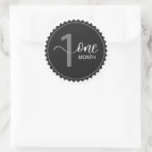 1 Monat Klassischer Rundaufkleber Runder Aufkleber (Tasche)