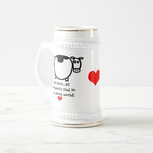 #1 Moo...st Wonderful Father - Stein Bierglas (Vorderseite Links)