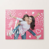 #1 Mum Volles Foto-Fun-Geschenk für Muttertagsjigs Puzzle (Horizontal)