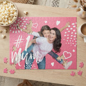 #1 Mum Volles Foto-Fun-Geschenk für Muttertagsjigs Puzzle