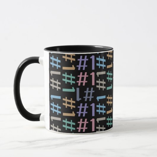 "# 1" Muster benutzerdefinierter Monogramm-Tasse Tasse (Links)