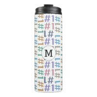 "# 1" Muster für benutzerdefinierte Monogramm-Tumb