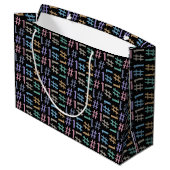 "# 1" Muster Geschenktasche Große Geschenktüte (Rückseite Schrägansicht)