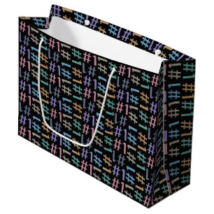 "# 1" Muster Geschenktasche Große Geschenktüte