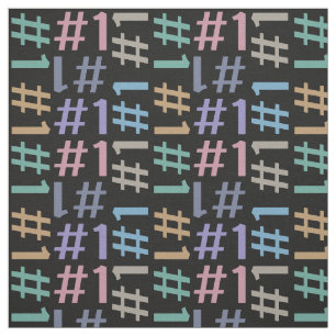 "# 1" Muster Stoff