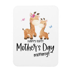 1. Muttertag Giraffe Magnet