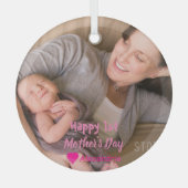 1. Muttertag Ornament Aus Glas (Vorderseite)