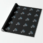 1. Nacht des Hanukkah Glitzer Wrapping Paper Geschenkpapier (Ungerollt)