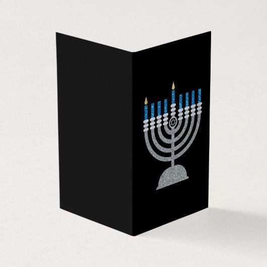 1. Nacht Hanukkah Glitzer Cards 25pk (Vorderseite)