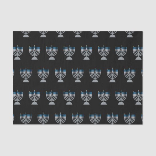 1. Nacht Hanukkah Glitzer Tissue Paper Seidenpapier (Vorderseite)