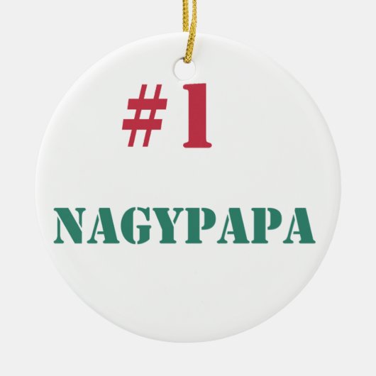 #1 Nagypapa Keramik Ornament (Vorne)