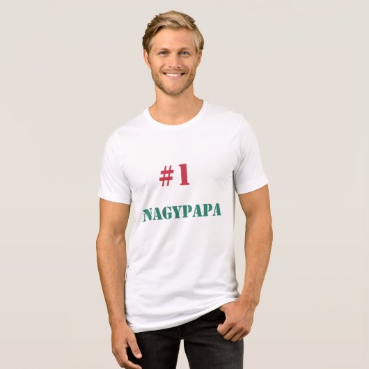 #1 Nagypapa Tri-Blend Shirt (Vorderseite voll)