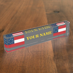1. NATIONALE FLAG CSA NAMENSPLAKETTE