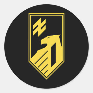 1. Nationalgardekorps (Ukraine) Ukrainische Miliz Runder Aufkleber