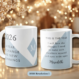 1. Neujahrsvorsatz für 2026 Jahr des Wandels  Kaffeetasse