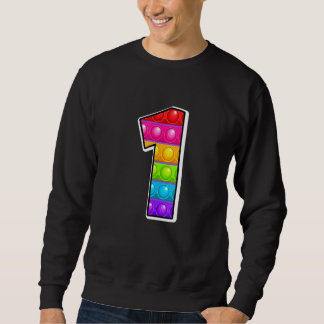 1 Niedliche Hauptstadt Letter 1 Alphabet Funny Pop Sweatshirt