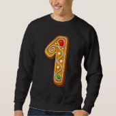 1 Niedliche Hauptstadt Weihnachts-Cookie Alphabet- Sweatshirt (Vorderseite)