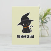 1.niedliche Schwarze Katzenmiau aus Liebe Einladung (Stehend Vorderseite)