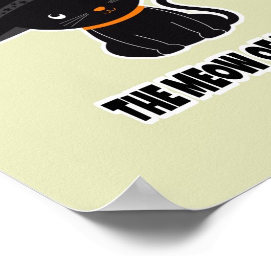 1.niedliche Schwarze Katzenmiau aus Liebe Poster (Ecke)