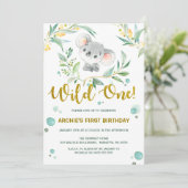 1. Niedlicher Koala wildes der Einladung (Stehend Vorderseite)