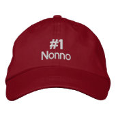 #1 Nonno - add name Custom Baseball Cap Bestickte Baseballkappe (Vorderseite)