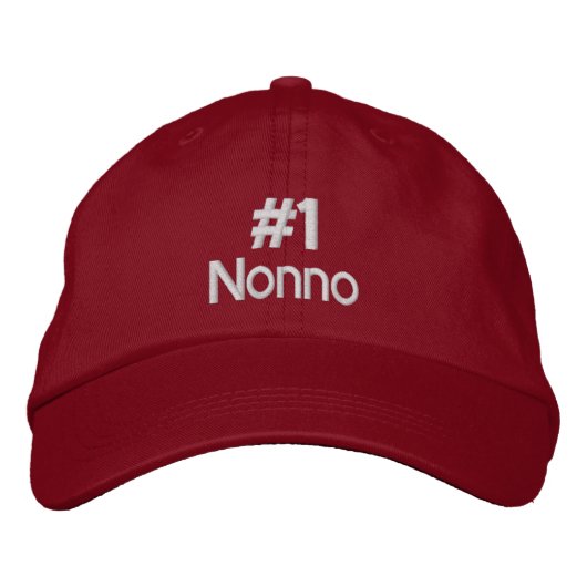 #1 Nonno  - add name Custom Baseball Cap Bestickte Baseballkappe (Vorderseite)