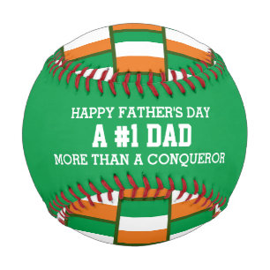 1 NUMMER 1 VATER Vatertag IRLAND FLAG Baseball