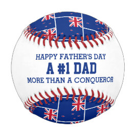 1 NUMMER 1 VATER Vatertag NEUZEALAND FLAG Baseball