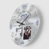 1 oder 2 Foto, 60 Jahre Hochzeitsgeschenk Große Wanduhr (Winkel)