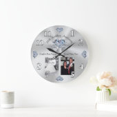 1 oder 2 Foto, 60 Jahre Hochzeitsgeschenk Große Wanduhr (Zuhause)