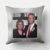 1 oder 2 Foto 60 Jubiläumsvorträge für Eltern Kissen (Rückseite)