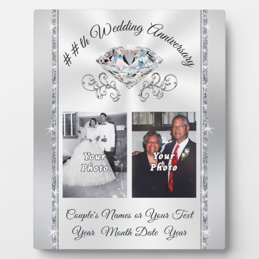 1 oder 2 Foto Hochzeitsplattformen, jedes Jahr Fotoplatte (Vorderseite)