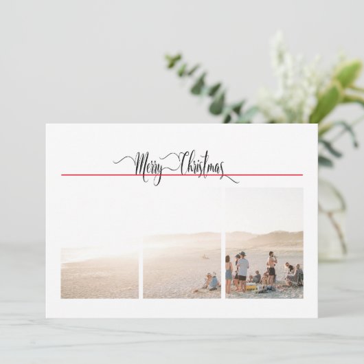 1 oder 3 Foto, Modernes Minimales Weihnachtsfest (Stehend Vorderseite)