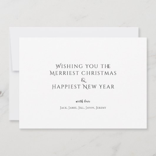 1 oder 3 Foto, Modernes Minimales Weihnachtsfest (Rückseite)