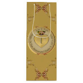 1. oder 50. Golden Ochre Gift Bag Geschenktüte Für Weinflaschen (Vorderseite)