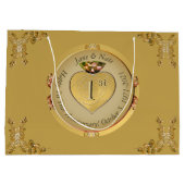 1. oder 50. Golden Ochre Gift Bag Große Geschenktüte (Rückseite)