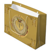 1. oder 50. Golden Ochre Gift Bag Große Geschenktüte (Vorderseite Schrägansicht)