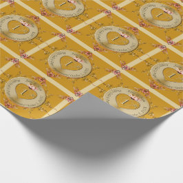 1. oder 50. Goldener Ocker Hochzeitstag Geschenkpapier