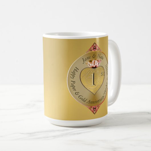 1. oder 50. Goldenes Jahr Kaffeetasse (VorderseiteRechts)