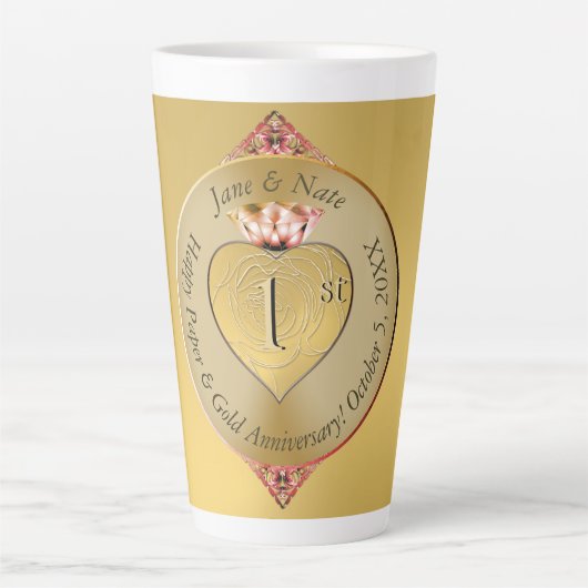 1. oder 50. Goldenes Jahr Milchtasse (Vorderseite)