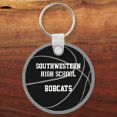 1 oder in Schwarz-Grau-Basketball kaufen Schlüsselanhänger (Rückseite)