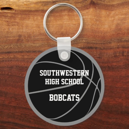 1 oder in Schwarz-Grau-Basketball kaufen Schlüsselanhänger (Rückseite)