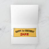 1. oder jedes rote und gelbe Flugzeug zum Geburtst Karte (Innenseite)