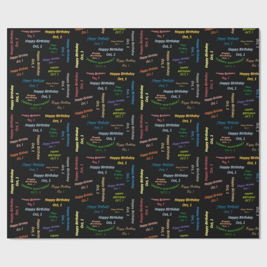 1. Oktober Geschenkpapier (Flach)