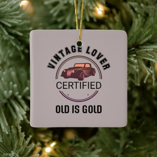 1. Oldtimer-Enthusiast Keramikornament (Baum)