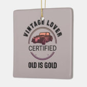 1. Oldtimer-Enthusiast Keramikornament (Links)