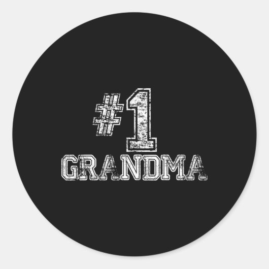 1 Oma Nummer 1 Runder Aufkleber (Vorderseite)