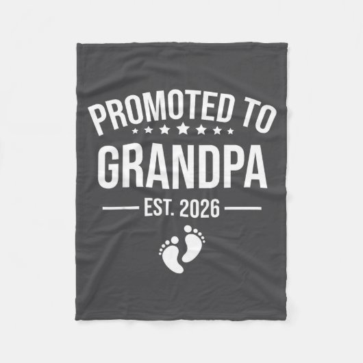 1. Opa Est 2026 Neu Erster Opa 2026  Fleecedecke (Vorderseite)