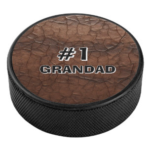 #1 Opa Leder-Look Eishockey Puck